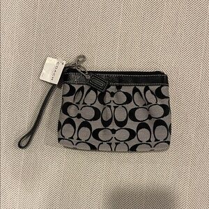 Coach Monogram Black and Gray Pouch